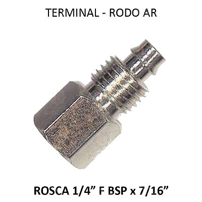 Conexão Terminal Rodoar - 1/4 F x 1/4M BSP - (838184)
