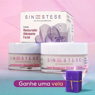 Kit 3 é ótimo Creme Restaurador Hidratante - Ganhe Vela Perfumada