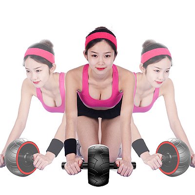 Roda Rolo Abdominal Lorben Polia Larga Aparelho Exercício Fitness