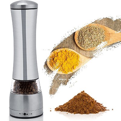 Moedor de Pimenta Sal Grosso Lorben Triturador Manual Tempero Aço Inox 21 cm