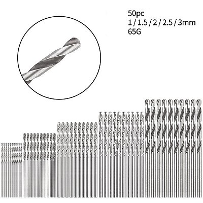 Jogo com 50 Brocas de Aço Rápido Lorben 1mm 1.5mm 2mm 2.5mm 3mm Bricolagem Marcenaria Eletrônica