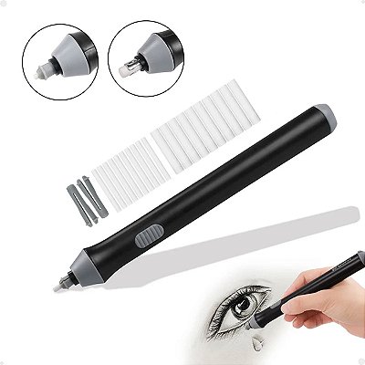 Borracha Elétrica Profissional Lorben Desenho Arte Escola com 20 Recargas 2.3 e 5mm