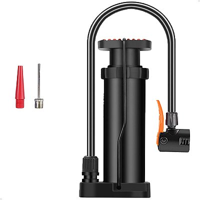 Bomba de Ar 2 Bicos Lorben com Pedal para Encher Pneu de Bicicleta Carro Moto Bola