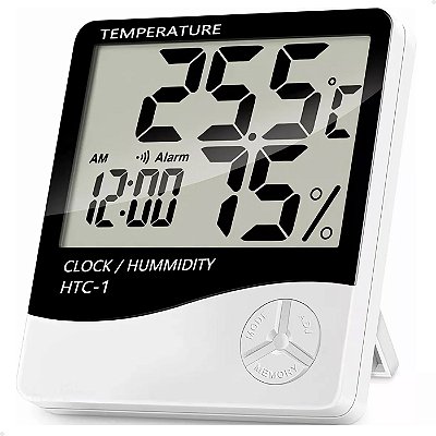 Relógio Termômetro Digital LCD Termo Higrômetro Lorben Alarme Medidor de Temperatura Umidade