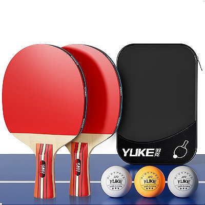 Kit Ping Pong 2 Raquete Tênis de Mesa 3 Bolinha com Estojo Lorben