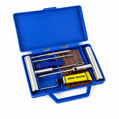 Kit Acessórios Ferramentas Remendo Macarrão para Reparo Pneus Carro Moto sem Câmara de Ar