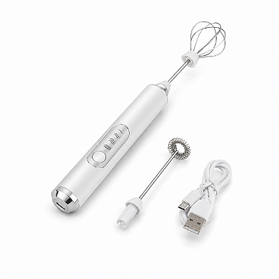 Mini Mixer Misturador Elétrico 2 em 1 Portátil Lorben Bebidas Batedor Ovos Recarregável USB