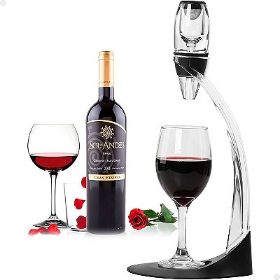 Decantador de Vinho Luxo Magic Decanter Torre Suporte com Aerador Lorben