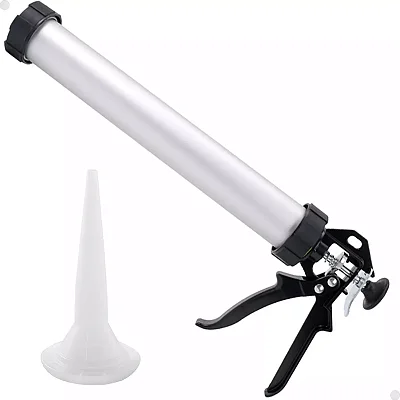 Pistola Aplicadora Silicone Profissional 600ml Em Alumínio