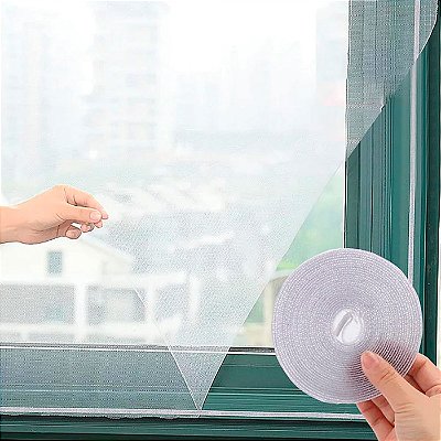 Tela Mosquiteira para Janelas 160x140cm – Proteção Contra Insetos com Fácil Instalação