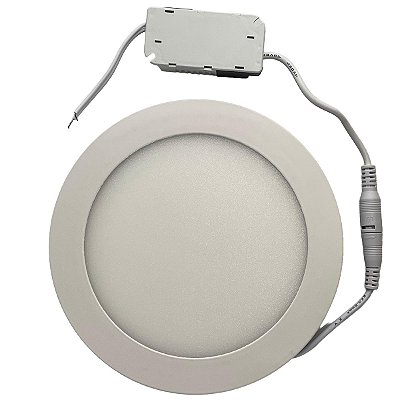 Plafon Painel de LED Redondo de Embutir 17cm de diâmetro Bivolt (110/220V)- 12W - 3000k