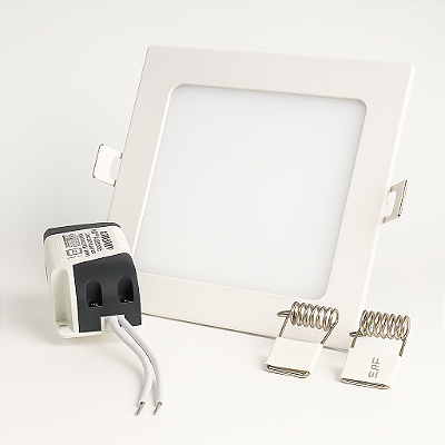 Plafon Painel de LED QUADRADO de Embutir 15cm de diâmetro Bivolt (110/220V)- 9W - 4000k