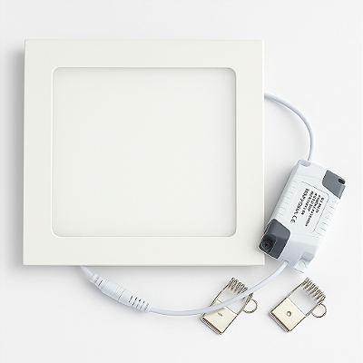 Plafon Painel de LED QUADRADO de Embutir 19cm de diâmetro Bivolt (110/220V)- 15W - 6500k