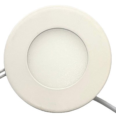 Plafon Painel de LED Redondo de Embutir 9cm de diâmetro Bivolt (110/220V)- 3W - 6500k