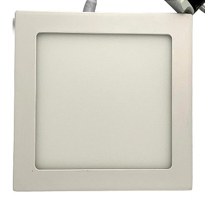 Plafon Painel de LED QUADRADO de Embutir 20cm de diâmetro Bivolt (110/220V)- 15W - 3000k