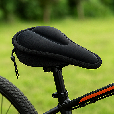 Capa de Selim com Almofada em Gel – Conforto e Amortecimento para Bicicleta MTB, Speed e Spinning