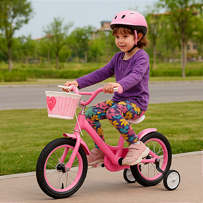 Rodinhas Auxiliares para Bicicleta Infantil – Kit Completo com Suporte, Parafusos e Chaves – Ajustável e Resistente