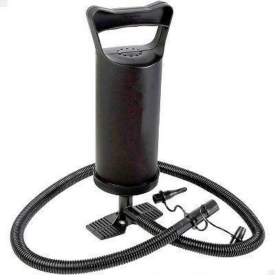 Bomba de Ar Manual de Pé com 3 Bicos – Para Boias, Colchões e Piscinas Infláveis