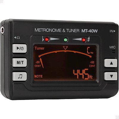 Afinador e Metrônomo 2 em 1 MT-40W – Universal para Instrumentos Musicais