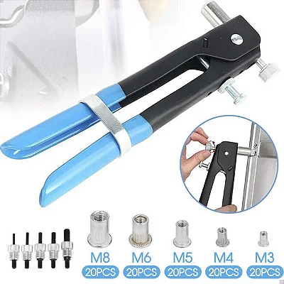 Rebitadeira Rosca Rebitador Manual M3 A M8 106 Pecas