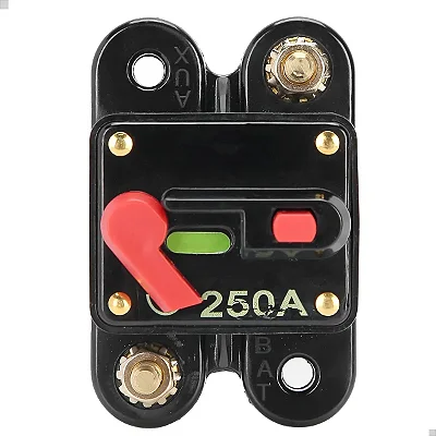 Disjuntor 250a Automotivo Som Modulo 12v 24v Rearmavel Reset