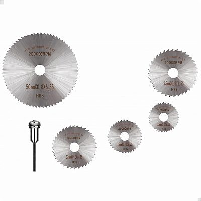 Lâmina Serra Aço Hss Para Dremel Micro Retífica Kit 6 Peças