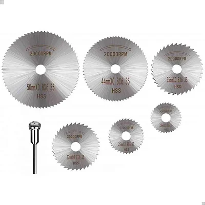 Lâmina Serra Aço Hss Para Dremel Micro Retífica Kit 6 Peças