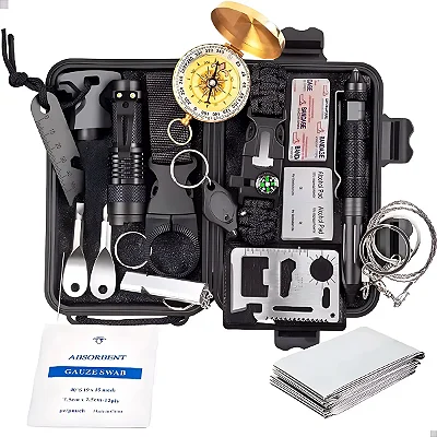 Kit Sobrevivência Tático Militar 13 Em 1 Camping Edc Completo