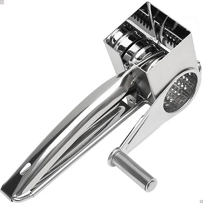 Ralador Queijo Giratório Inox Manual Manivela Profissional