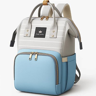 Bolsa Mochila Maternidade Preta Para Bebê Espaçosa Alças Reforçadas Viagens