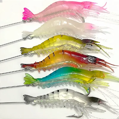 Isca Artificial Sabiki Glow Fluorescente 7 Camarões Girador