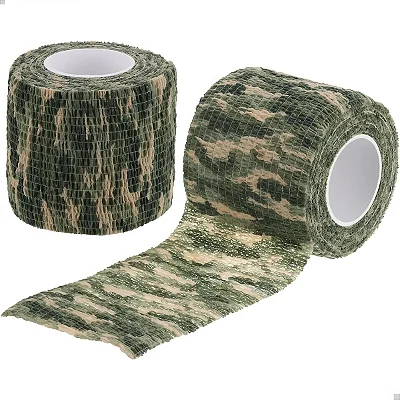 2 Rolos Fita Camuflagem Autoadesiva 5cm Tática Militar