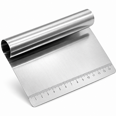 Espátula Cortador Raspador De Massa Inox Com Régua 15cm
