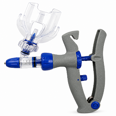 Seringa Veterinária Automática Regulável Com Suporte Frasco