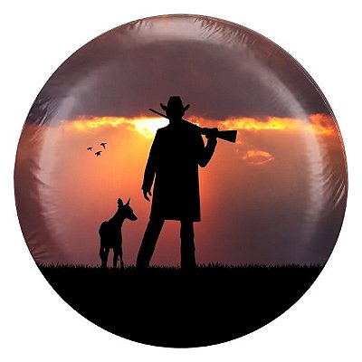 Capa de Estepe Personalizada para Ecosport Crossfox Caçador Cão Por do Sol