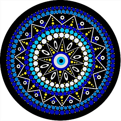 Capa de Estepe Personalizada para Ecosport Crossfox Aircross Mandala Olho Grego