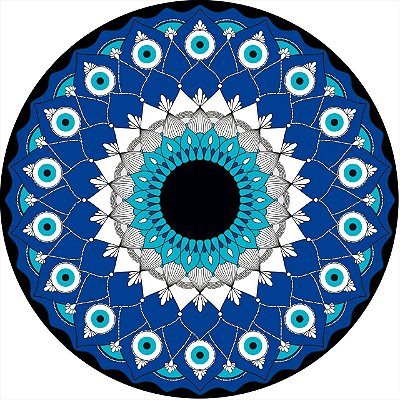 Capa de Estepe Personalizada para Ecosport Crossfox Aircross Mandala Olho Grego
