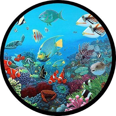 Capa Personalizada para Estepe Ecosport Crossfox Aircross Peixes Fundo do Mar