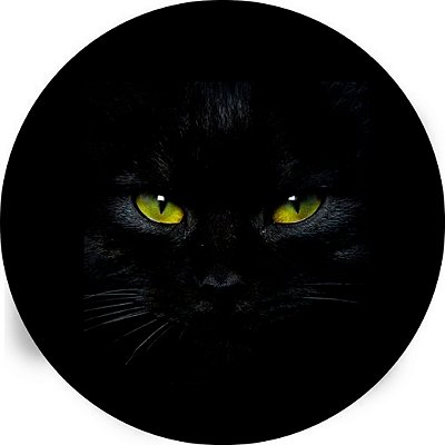 Capa de Estepe Personalizada para Ecosport Crossfox Felino Gato Preto Olhos Verdes