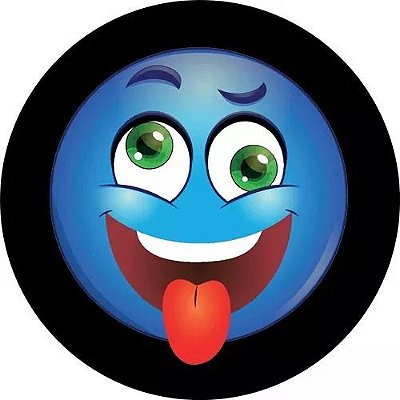 Capa de Estepe Personalizada para Ecosport Crossfox Smile Azul Careta Divertida