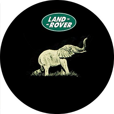 Capa Personalizada para estepe Pneu Exclusiva Land Rover Defender Elefante