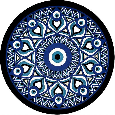 Capa de Estepe Personalizada para Ecosport Crossfox Aircross Mandala Olho Grego