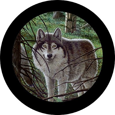 Capa Personalizada para Estepe Ecosport Crossfox Estampa Lobo