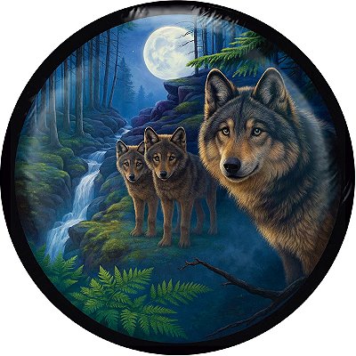 Capa Personalizada para Estepe Ecosport Crossfox Lobos