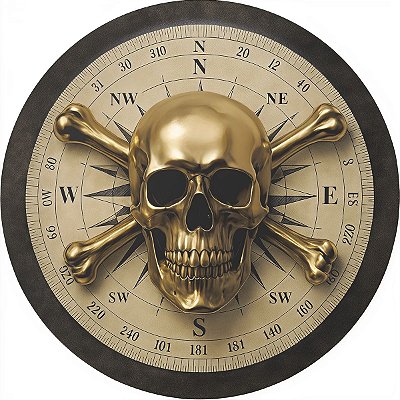 Capa de Estepe Personalizada Lorben para Ecosport Crossfox Bússola Caveira