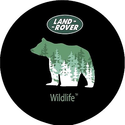 Capa de Estepe Pneu Exclusiva Personalizada para Land Rover Defender Urso Wildlife