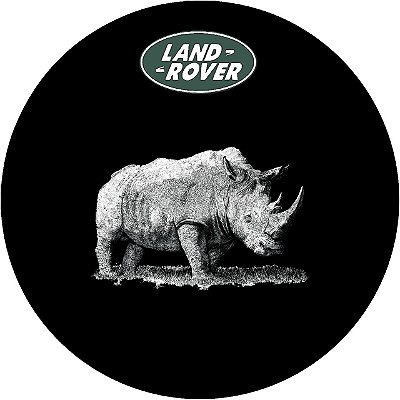 Capa de Estepe Personalizada Lorben Exclusiva Land Rover Defender Rinoceronte