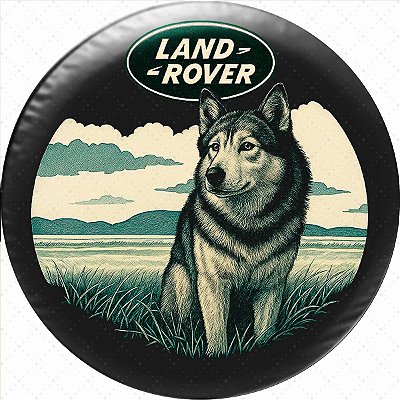 Capa de Estepe Pneu Personalizada Exclusiva para Land Rover Defender Lobo