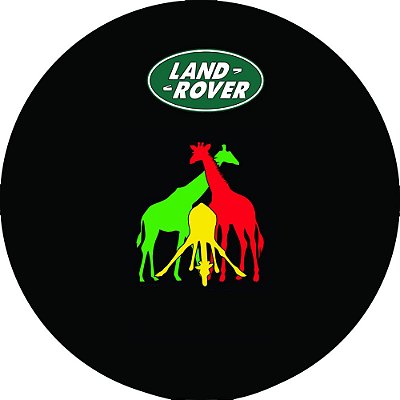 Capa Personalizada para Estepe Pneu Exclusiva Land Rover Defender Girafas