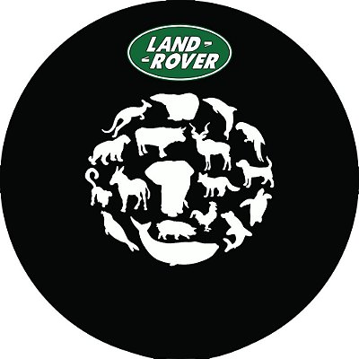 Capa Personalizada para estepe Pneu Exclusiva Land Rover Defender Animais África
